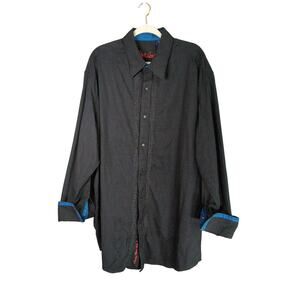 Robert Graham‎ Shirt Mens 2XLB Black Cotton Button Up